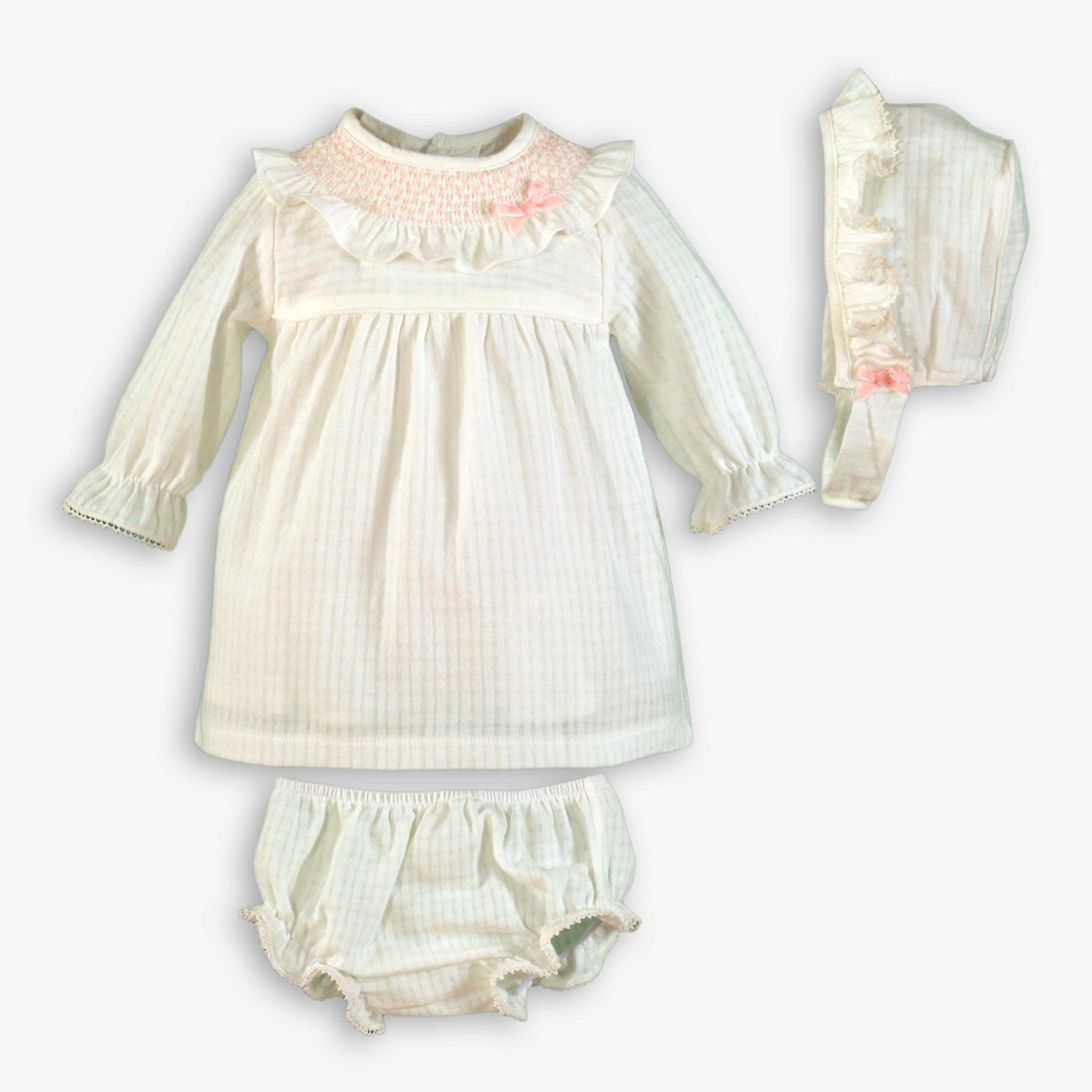 VESTIDO-BRAGUITA-GORRO BEBE - 0022VBG