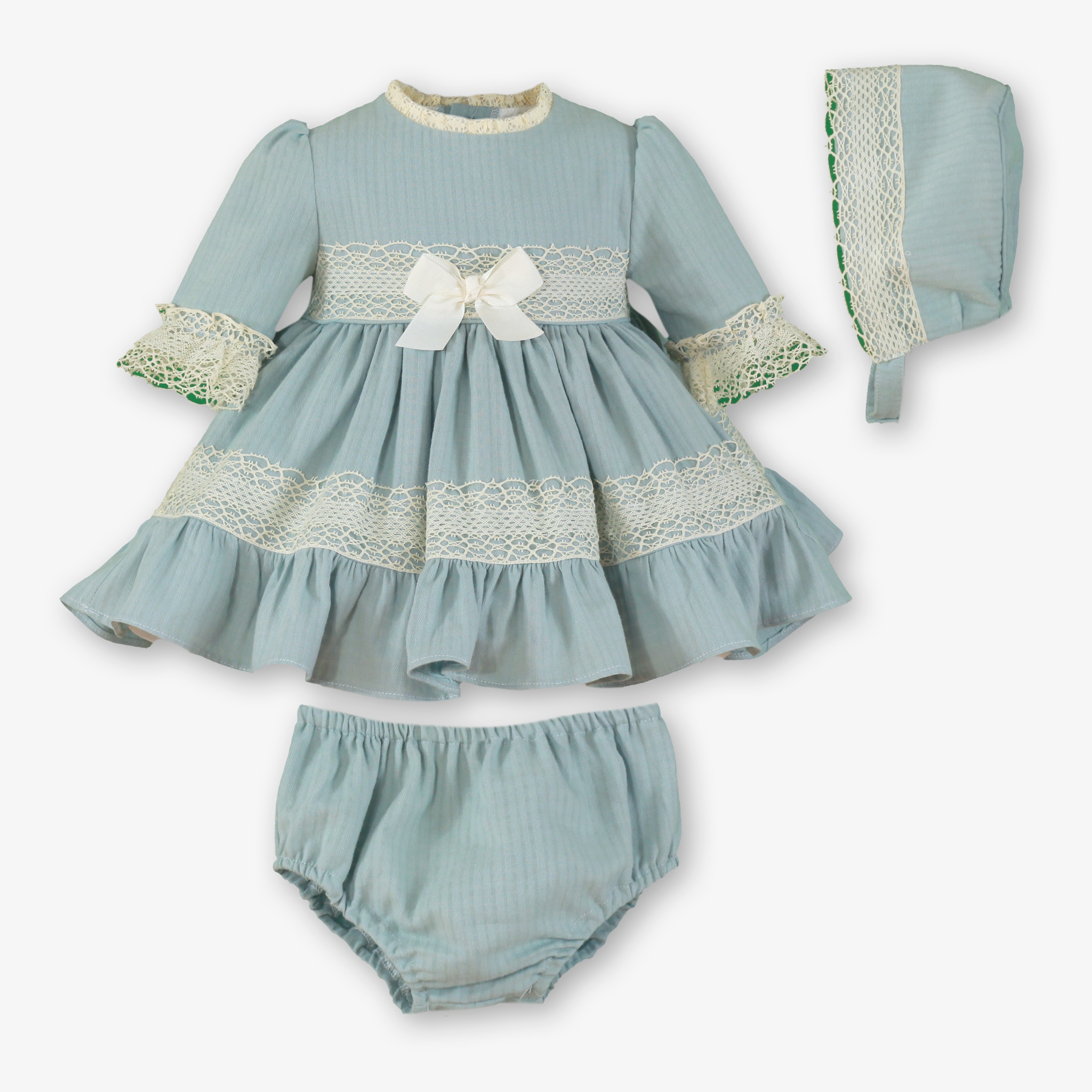 VESTIDO-BRAGUITA-GORRO BEBE